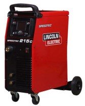 Lincoln, Speedtec, 215C, mig, filo, compatta, bobina interna, manuale, sinergica, pulsata, multriprocesso, tig a striscio, lift, regolazione, automatica, carrellata, materiale, elettrodo, torcia, hf, acciaio, carbonio, inox, portatile, 200A 25%, cantiere, potente, officina, gruppo di raffreddamento, acqua, aria, digitale, display